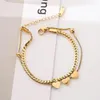 Bracelets de charme 2023 Chaîne multicouche de mode Love Heart Bracelet Femelle en acier inoxydable non décolorante bijoux pour filles