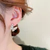 Boucles d'oreilles marque zircone clair or paillettes femmes argent plaqué InsInlay mode luxe boucle d'oreille