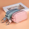 مفاتيح مفاتيح Lanyards Unisex Designer Pouch Pouch Fashion Cow Leather Purse Keyrings Mini Wallets Coin Corner Card Card 5 Colors EPAC3220