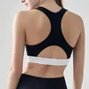 Camisoles Tanks acolchoados Racerback Sports Bras feminino à prova de choques Running Fitness Wireless Anti-Sagging Style Bra Hsj88