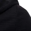 Erkek Hoodies Balaclava Erkekler Sıradan Örme Siyah Sweatshirts Bahar Sonbahar Hip Hop trençkot kapüşonlu hırka erkek büyük boylu dışar