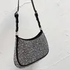 Luxury Bead Rhinestone Shoulder Bags Women Shiny Diamond Handbags Hobos Beading Baguettes Bling Beads Purses Triangle Glittering D274Z