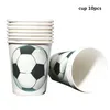 Talheres descartáveis ​​1 conjunto de futebol de futebol de futebol decoração de decoração de mesa de mesa 230216
