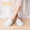 Chaussons jetables 12 paires bout fermé taille adaptée pour hommes et femmes el Spa Guest utilisé blanc 230216