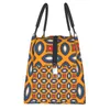 Valises colorées motif africain Ankara sac à déjeuner isotherme thermique conteneur géométrique pour bureau repas en plein air boîte de nourriture 230216