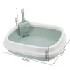 Other Cat Supplies 1 Set Anti-Splash Dog Toilet Litter Box Pet Bedpan Tray with Scoop Excrement Training Sand 230216
