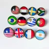 Partys Made in China National Flag Brooch World Cup Football Brooch High Class Banquet Party Gift Decoration Crystal Commemorative Metal Badge