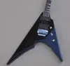 Ovanlig form Glossy Black Electric Guitar med Chrome Hardware Rosewood Fingerboard kan anpassas