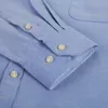 القمصان غير الرسمية للرجال s-7xlcotton قميص أوكسفورد للرجال طويل الأكمام منقوشة مخططة مخططة القمصان الذكور جيب بزر المنتدى إلى أسفل القميص 230215