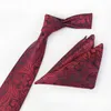 Bow ties Fashion Paisley cravatta da uomo Elegante asciugamano tascabile per asciugamani casual Set di sciarpa quadrata set di collo da uomo