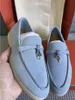 Loro piano skor fin lp sammety stil piana klänning brittisk mångsidig läder herrar kvinnor lås designer walk casual sko loafers 35-46