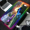 Muskuddar handled vilar RGB Rocket League Mouse Pad Gamer Computer Stor 900x400 XXL för skrivbordsmatta tangentbord e-sport speltillbehör Muspad 30x60 T230215