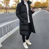 Erkekler Down Parkas Kış Ceketi için Kış Ceket Uzun Sıcak Erkek Kalın İnce Fit Dış Giyim 4xl Siyah 230216