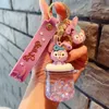 Cute Animation Jewelry KeyChain Kuromi With Bottle Series Charms Key Ring Accessories kids birthday gift7120891