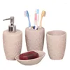 Ensemble d'accessoires de bain Ensemble de toilettes en résine de style européen Kits-couples Brosse de brossage de brossage lavage Face and Supplies El Bathr