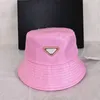 Bucket Hats for ladies luxury designers casquette casual outdoor sun solid colors delicate birthday gift nylon classic boy pink po247u