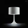 Bordslampor White/Black Metal Aluminium Lampshades Modern Lamp Nordic LED Desk Design Office Desktop Middle Dia.30cm H50cm Ming