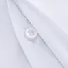 Chemises robes masculines Cuffes françaises classiques chemises solides Plaquette couverte Businet Formal Standard-ats à manches longues Office White 230216