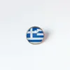 Feste Spilla con bandiera nazionale della Grecia Spilla da calcio della Coppa del mondo Banchetto di alta classe Decorazione regalo Distintivo commemorativo in metallo in cristallo