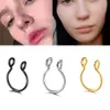 2/10Pcs Stainless Steel Fake Piercing U Shape Clip On Nose Ring Hoop Septum Rings For Women Non-Pierced Body Jewelry