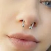 10pcs/set Cerrahi Paslanmaz Çelik Dairesel Barbells Horseshoe 16G 4mm Top Dudak Halkası Burun Septum Halkalar Gövde Piercing Mücevherat