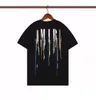 Amirs tee Mens T-shirts 24 Colors for Men Short Sleeve Leather Alphabet Embroidery Colorful Splash Ink Graffiti Slogan Print Fog High 9 JQE3 amiiri AmIrIity