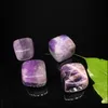 Charms Square Gravel No Hole Loose Beads Seven Chakras Stones Healing Reiki Rose Quartz Crystal Cab For Diy Making Crafts Decorate J Dhbkl