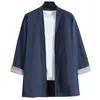 Men's Trench Coats Mens Coat Jacket Plus Size 4XL 5XL Kimono Casual Long Cardigan Male Solid Color Autumn Outerwear Tops