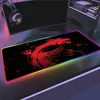 Mouse Pads Wrist Rests Red Dragon Gaming Keyboard Pad Msi RGB Computer Mouse Pad Gamer Desk Mat Mousepad Pc Gamer Complete Kawaii Gaming Accessories T230215