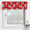 Curtain Merry Christmas Snowman Pastoral Country Decoration Sleeve Semi Half Wash Short Blackout Kitchen Durable Cu T1S7