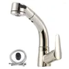 Robinets d'évier de salle de bain G1/2 robinet extractible mélangeur froid rotatif à 360 degrés robinet d'eau bassin de cuisine