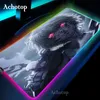 Mouse Pads Wrist Rests Anime Hunter x Hunter Mouse Pad RGB 80X30 Game 2mm MousePad Oversized Laptop Keyboard Pad LED Light Table Mat for playing games T230215