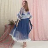 Bridesmaid Dress Women Ladies Sexy Night Two Pieces Long Sleeve Nightgown Nightdress Lace Chiffon Nightwear For Bridal Boudoir