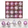 Dekoracja imprezy 16pcs 6 cm Valery Madelyn Christmas Balls Ornaments Xmas Tree wiszące wisiorki na rok na rok Navidad Home