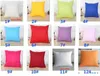 Classic 12 Colors Plain Throw Pillow Case Cover Blank Polyster Home Sofa Cushion Cover Car Home Decor XMAS Gift 45*45cm