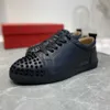 TBTGOL New Fashion Men Women Shoes Spikes Tênis Flat Glitter Party Sapatos de Casamento Preto Branco Couro Sapatos Casuais Ao Ar Livre 2023 EU47 Com Caixa NO57