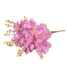 Decoratieve bloemen 1/2/3/5 Kunstmatige bloem herbruikbaar kleurrijk 5 tak 50 cm huis el winkelcentrum club nep paars