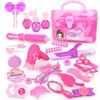 Beauty Fashion 24-32PCS Pretend Play Kid Make Up Toys Pink Makeup Set Princess Hairdressing Simulation Plastic Toy For Girls Dressing Cosmetic 230216