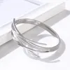 Bangle Classic Cross CZ bransoletki dla kobiet dziewcząt stal nierdzewna kryształowa biżuteria Bransoletka Bransoletka 230215