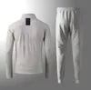 Herrspårar Högkvalitet Mens Designer Tracksuits Stylish Stand Collar Zip Up Cotton Men Luxury Casual Sports Tracksuit