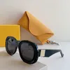 Funky Black Sunglasses 40103 Masculino Feminino Oval côncavo-convexo armação estereoscópica moda clássico tendência marca óculos Óculos de Sol Feminino Com Caixa LW40103