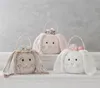 Sacs à main de décoration de Festival, paniers en peluche de lapin, sac cadeau en fausse fourrure de lapin, seau de pâques, fourre-tout à longues oreilles, panier pour enfants SN694