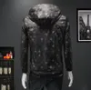 Veste à capuche à la mode européenne pour hommes, côté motif complet côtelé, belles vestes de printemps et d'automne pour jeunes et d'âge moyen