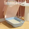 Other Cat Supplies Litter Box Fully Enclosed Toilet Splash Proof Odourproof Reversible Sandbox Pet Cleaning 230216