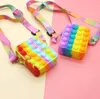 Fidget Toys Sensory Fashion Sac Kid Push Bubble Rainbow Anti Stress Educational Enfants and Adults Demompression Toy