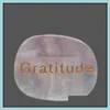 Taş iyileştirici kristal reiki şükran sembolü doğal oval parça Şükran Dekorasyon Aura Guardian Pendum Artware Charm Divinatio DH0XG