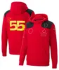 2022-2023 Neues F1 Team Herren Kapuzenpullover Formel 1 Racing Hoodies Sweat Frühling Herbst Fahrer Rotes Sweatshirt Outdoor Extremsport 329h