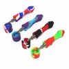 Hookahs Portable Silicone Nectar Kit with 10mm Titanium & Quartz Tips Dab Straw Silicone Smoking Pipes Bubbler Oil Rigs Ash Catchers