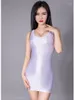 Casual Dresses Glossy Shiny Elastic Package Hip Vestido Transparent klänning Sexig klubbkläder Lingerie Wetlook Fantasy Minifalda Miniskirt