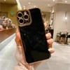 iPhone 13の豪華なスクエアゴールドメッキ電話ケース121114promax xs max xr x 14 Plus 13pro 11ソフトカラーソフトシリコーンカバー